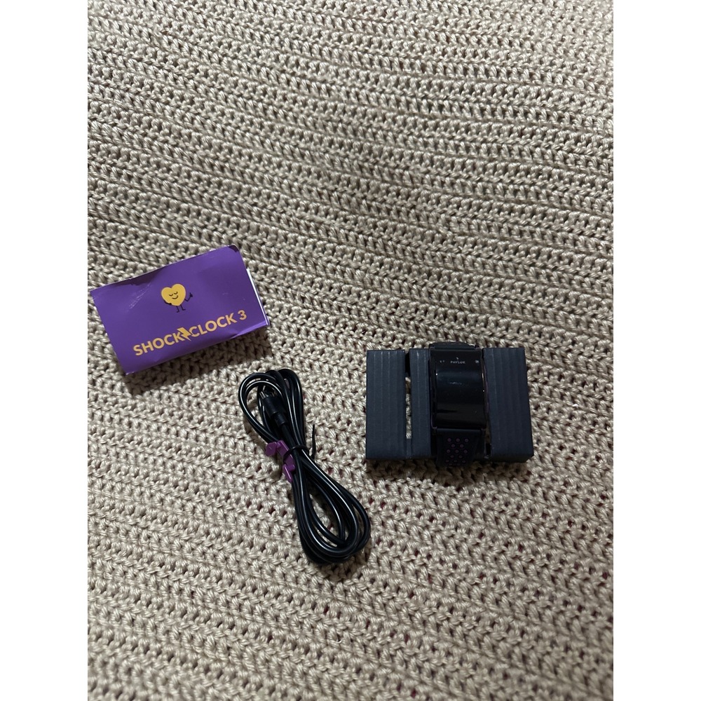 Pavlok Shock Clock 3 Wearable Silent Alarm Black Purple